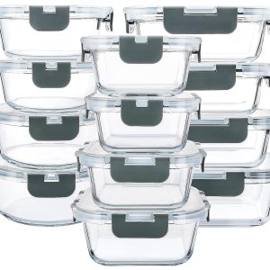 MCIRCO Food Storage Containers Made of Glass 24 Pieces🔥 Angebot endet bald